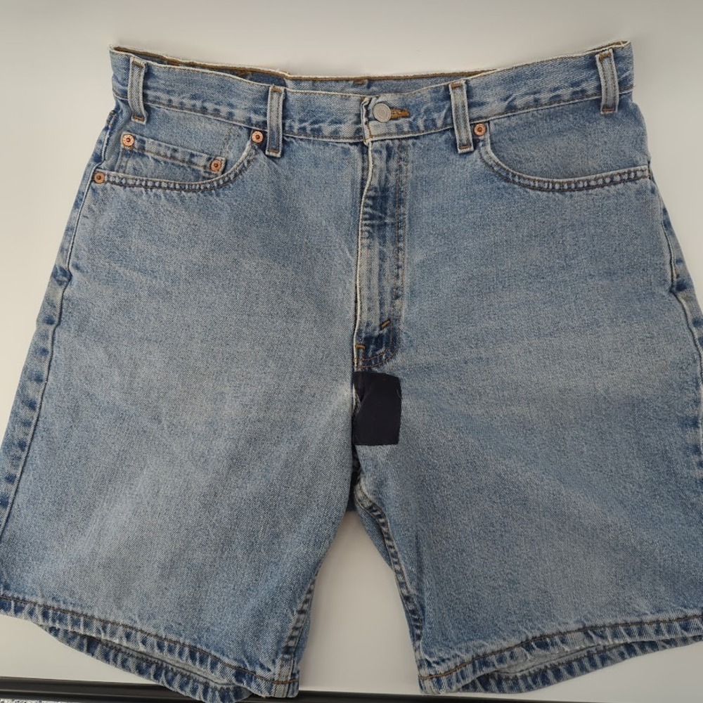 Vintage Levis 550 Jean Shorts Men's 36 Relaxed Fit Blue Denim Made USA **READ**
